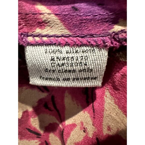 Ecote – Printed Satin Slip Mini Dress – Magenta Multi – S - Picture 3 of 4